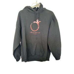 Gildan Heavy Blend Draconian Lounge Graphic Hoodie Black Size L Streetwear Goth